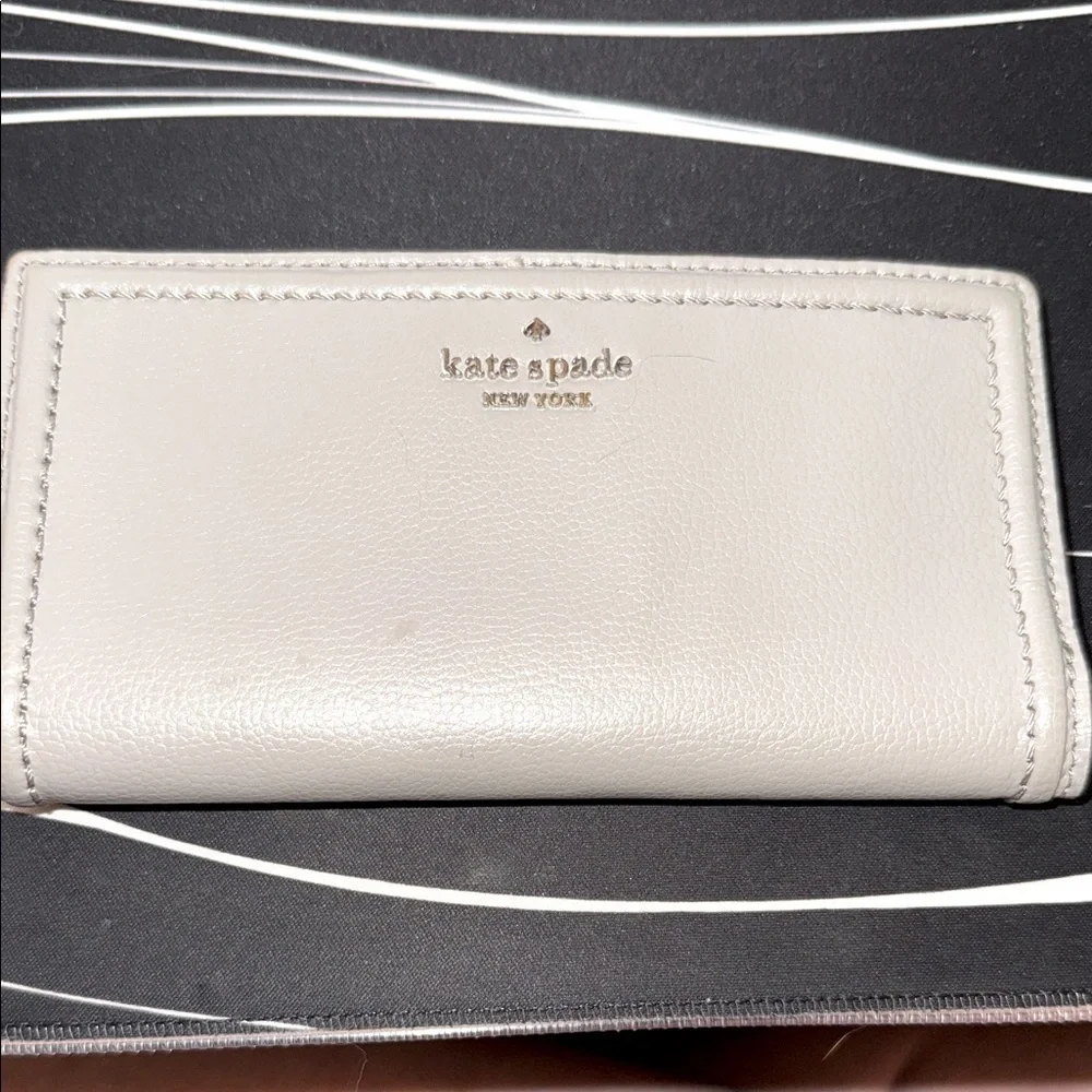 Kate Spade gray Leather Clutch
